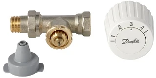 Komplektas: RTL mazgas Danfoss FJVR + termostatinė galva FJVR, 10-50°C, KVS 0.73, DN15