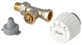Komplektas: RTL mazgas Danfoss FJVR + termostatinė galva FJVR, 10-50°C, KVS 0.73, DN15