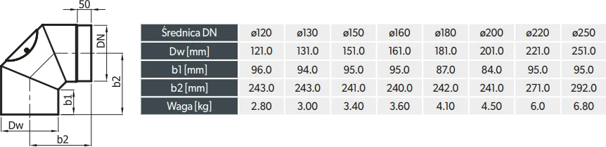 Darco Nereguliuojama alkūnė 120/90' su pravala
