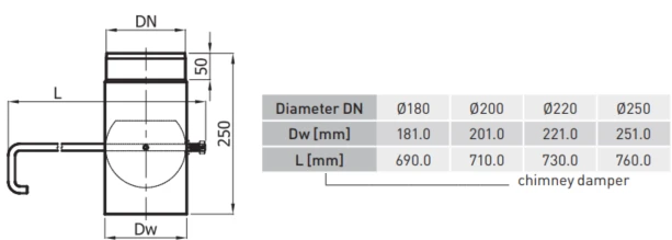 Darco SZK sklende vamzdyje 200-CZ2(ML) ilg. rankenėlė (long handle)