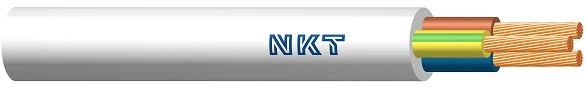 Elektrokomplektas Kabelis H03VV-F 3x1, 300/300 V baltas, daugiagyslis