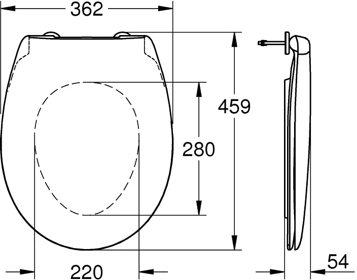 Grohe BauCeramic sėdynė su dangčiu, QR/SC, alpin baltas