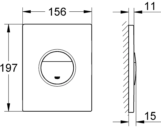 Grohe Nova Cosmo mygtukas, baltas