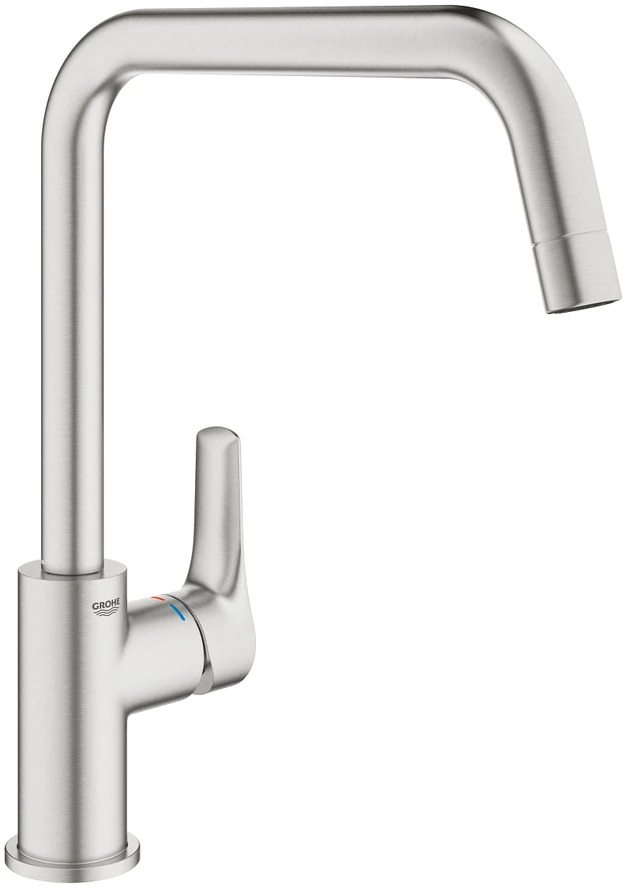 Grohe virtuves izlietnes maisītājs Eurosmart, U veida iztece, supersteel