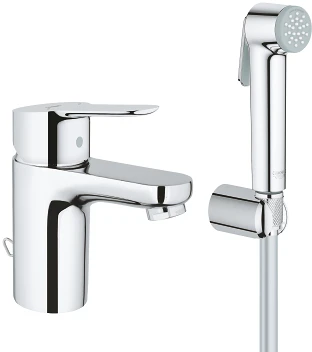 Grohe Bauedge S praustuvo maišytuvas su dušeliu. chromas