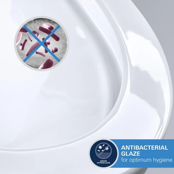 Grohe 5 in 1 komplektas – WC su sėdyne EuroCeramic, rėmas Rapid SL, chromuota nuleidimo plokštė Arena, lai