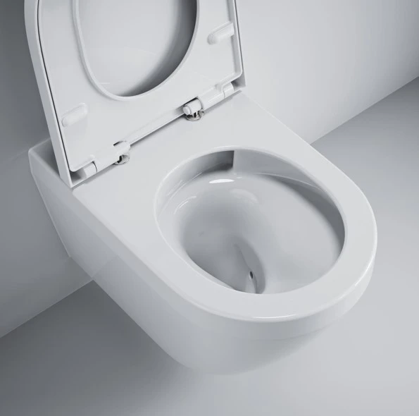 Grohe 5 in 1 komplektas – WC su sėdyne EuroCeramic, rėmas Rapid SL, chromuota nuleidimo plokštė Arena, lai