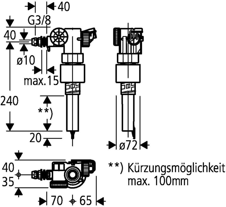 Vandens pripylimo mechanizmas Grohe (maišelyje)