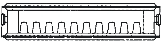 Hm Heizkorper Renovacinis plieno radiatorius HM 21C-AT-55-1200, prijungimas šoninis