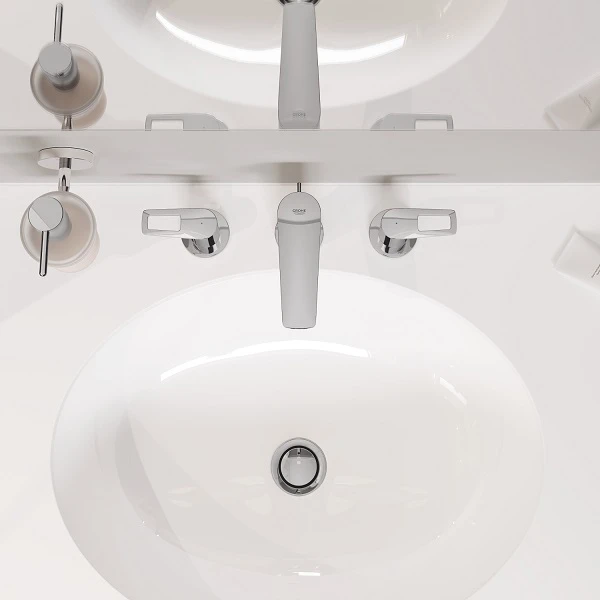 Grohe izlietne BauCeramic, 560x420 mm, zem virsmas, balta