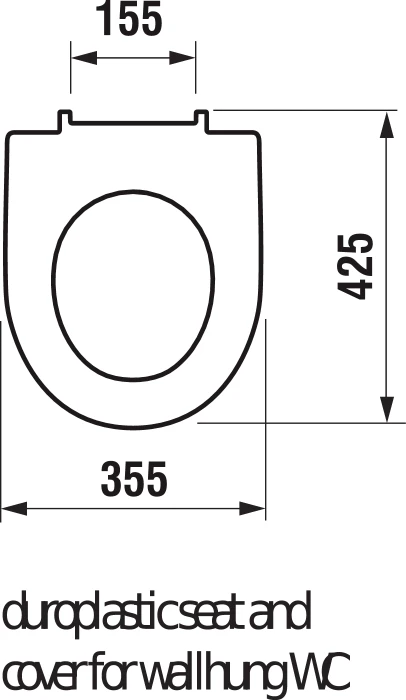 Unitazo dangtis Jika Lyra Plus 93384, 37,5 x 43,5 cm
