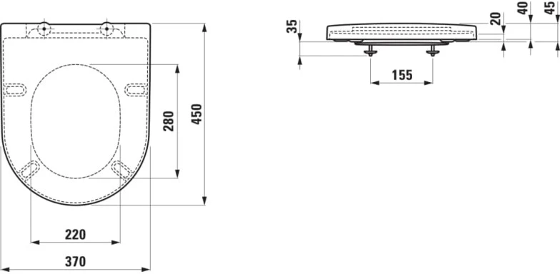 Laufen poda sēdriņķis ar vāku Pro X, QR/SC, balts