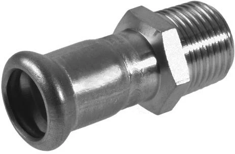 Nerūd. plieno KAN-therm Inox pres. jungtis 28 x 3/4", su iš. sriegiu