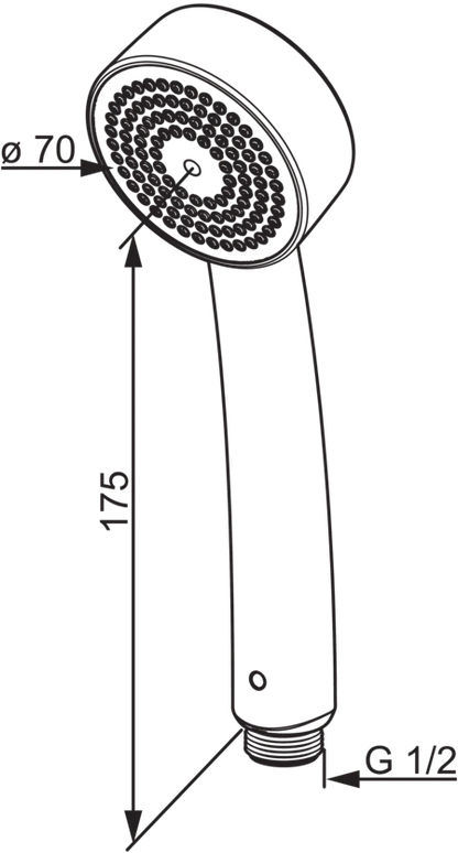 Dušo galvutė Oras Apollo 252020, 70 mm