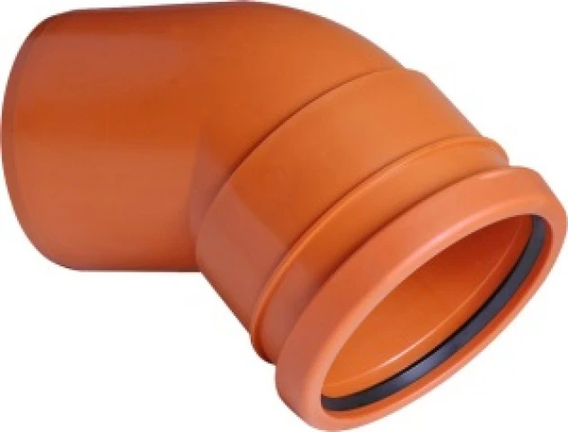 Pipelife Lauko kanaliz. PVC alkūnė 110/67°