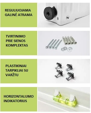 Rodigas Horizontalaus profilio laikiklis (iki 140kg, 800x550x375mm)