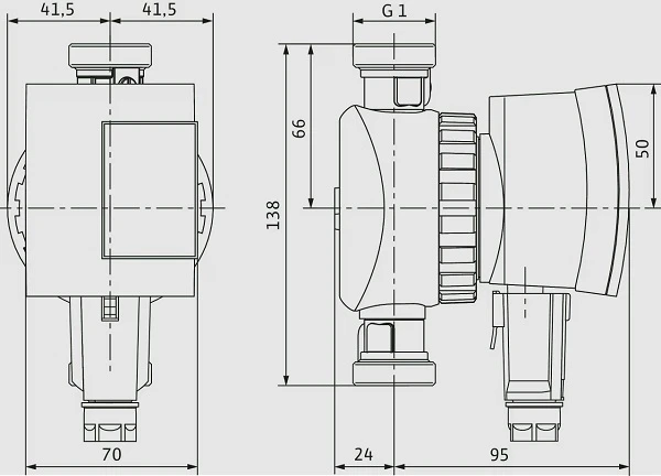 sūknis Wilo Star-Z NOVA A (138mm) DN15 3-4,5W 230V 50Hz PN10