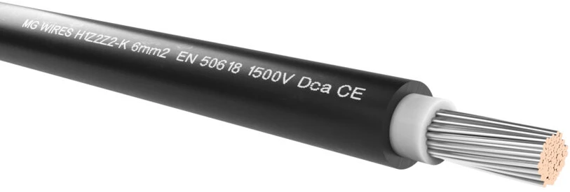 Solar kabelis MG WIRES EN 50618 4,00 mm2 Q H1Z2Z2-K 100 metrų juodas
