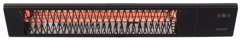 SUNRED | Šildytuvas | PRO25W-SMART, „Triangle Dark“ išmanioji siena | Infraraudonųjų spindulių | 2500 W | Juodas | IP55