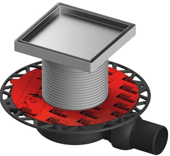 TECEdrainpoint S 116 trapo komplektas, ypač plokščias,150 mm grotelės įklijuojamai plytelei