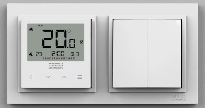 Tech Laidinis kambario termostatas EU-F-4z v1, juodas, 55mm rėmeliams