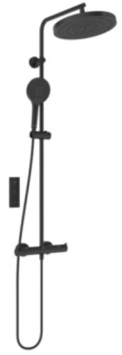Termostatinė dušo sistema Ideal Standard T125+ su apvalia 300 mm, 3 funkcijų pagrindine dušo galva 12 l/min