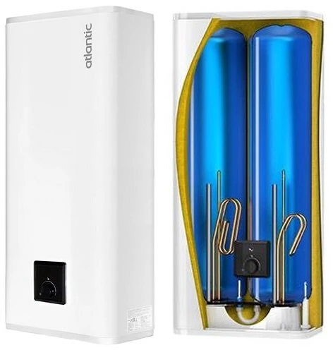 Vertikalus elektrinis plokščias vandens šildytuvas Atlantic FLAT O'Pro+ 80 (65L)