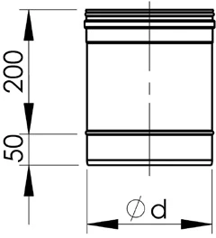 Vilpros Pramone Apvalus įdėklas HeatUp NP d.180, L-0.25m (H111 1 1001 0180 025)