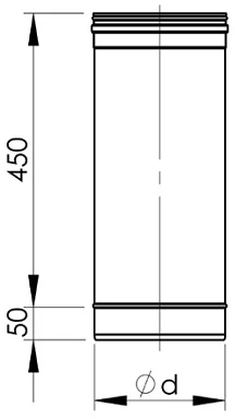 Vilpros Pramone Apvalus įdėklas HeatUp NP d.200, L-0.5m (H111 1 1001 0200 050)