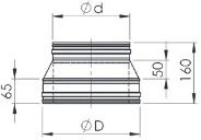 Vilpros Pramone DW antgalis virš. HeatUp NPNP d.200/250 (BL) (H221 1 3101 0200 000)
