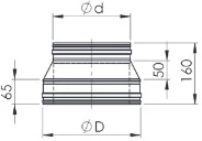 Vilpros Pramone DW antgalis virš. HeatUp NPNP d.150/200 (BL) (H221 1 3101 0150 000)