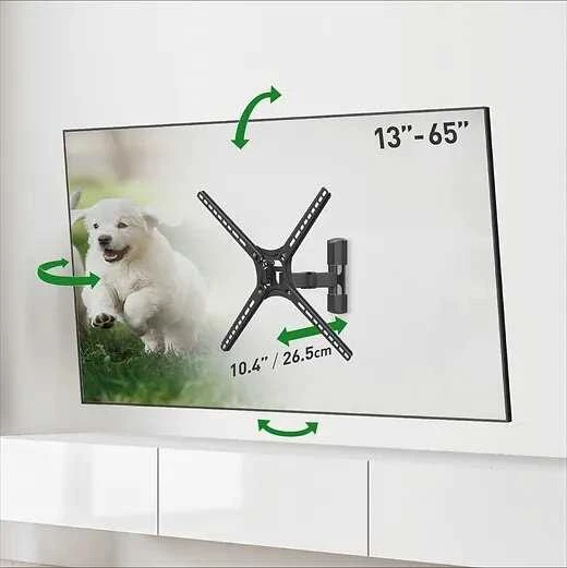 Laikiklis BARKAN BM331 13"-65" TV, 3 lankstų, sieninis, juodas
