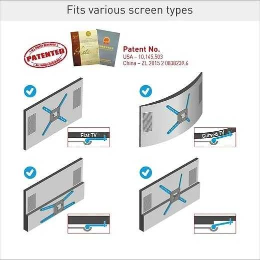 Laikiklis BARKAN DTP410 13"-83" TV, pakreipiamas, trikojis