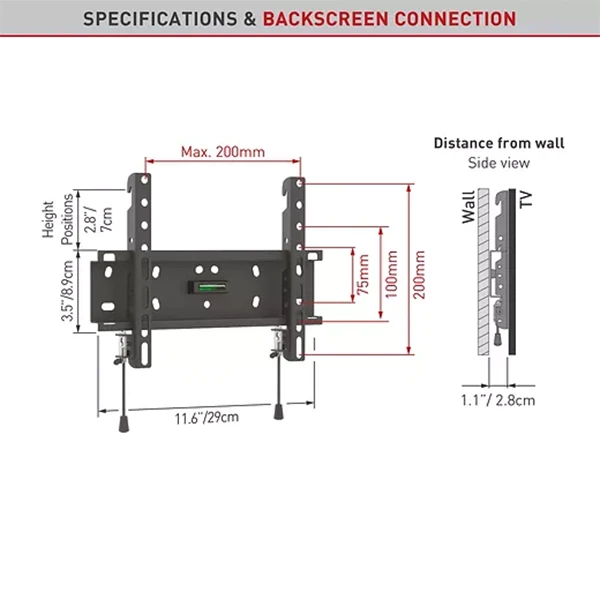 Laikiklis BARKAN E20.B 37&34 LCD