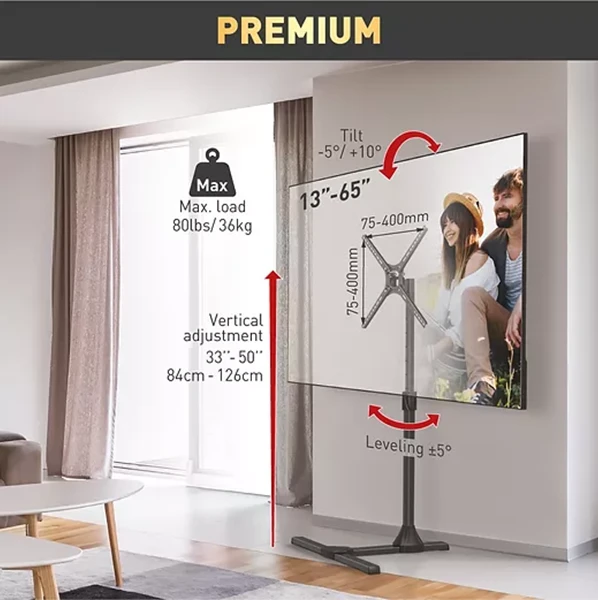 Laikiklis BARKAN FS310T 13"-65" TV, pasukamas
