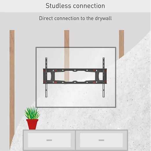 Laikiklis BARKAN ND400.B 29"-75" TV, fiksuotas, gipso kartono sienai