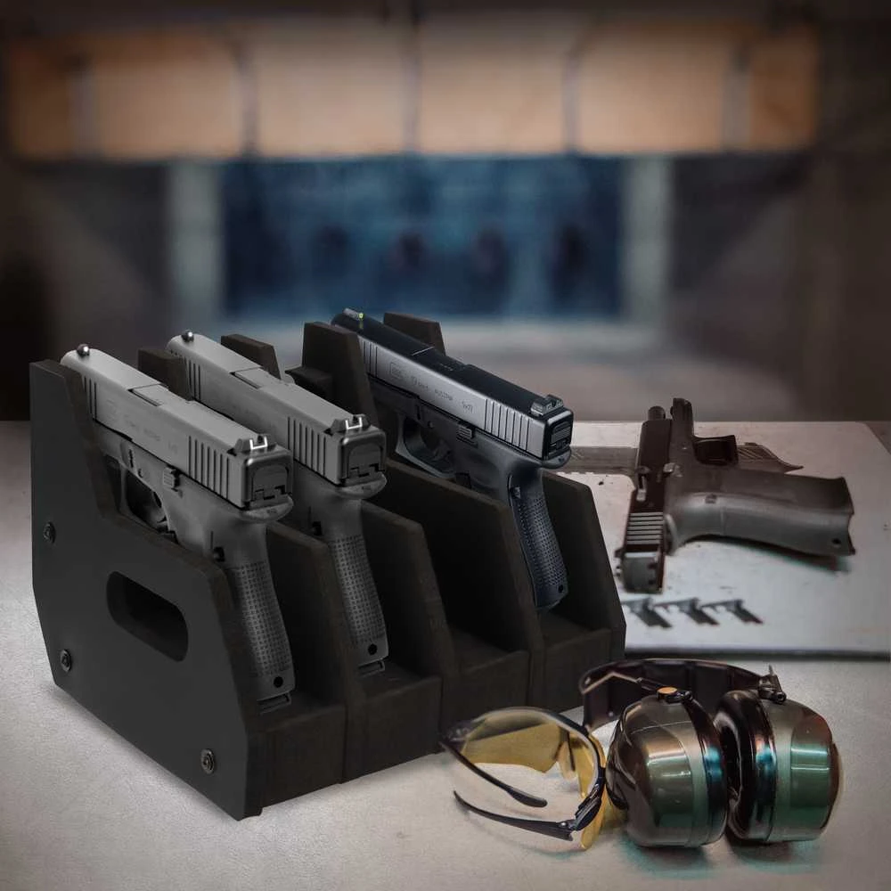 BRIHARD ADVANCED 4-GUNS FOAM HOLDER PISTOLETŲ STOVAS