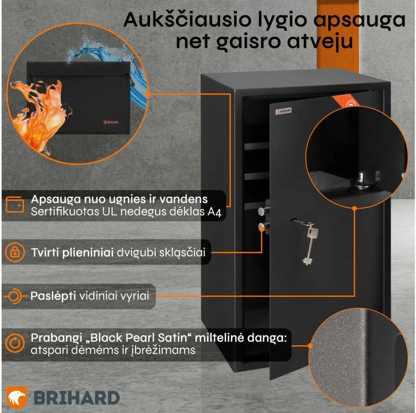 Brihard BUSINESS XXL K pastatomas seifas
