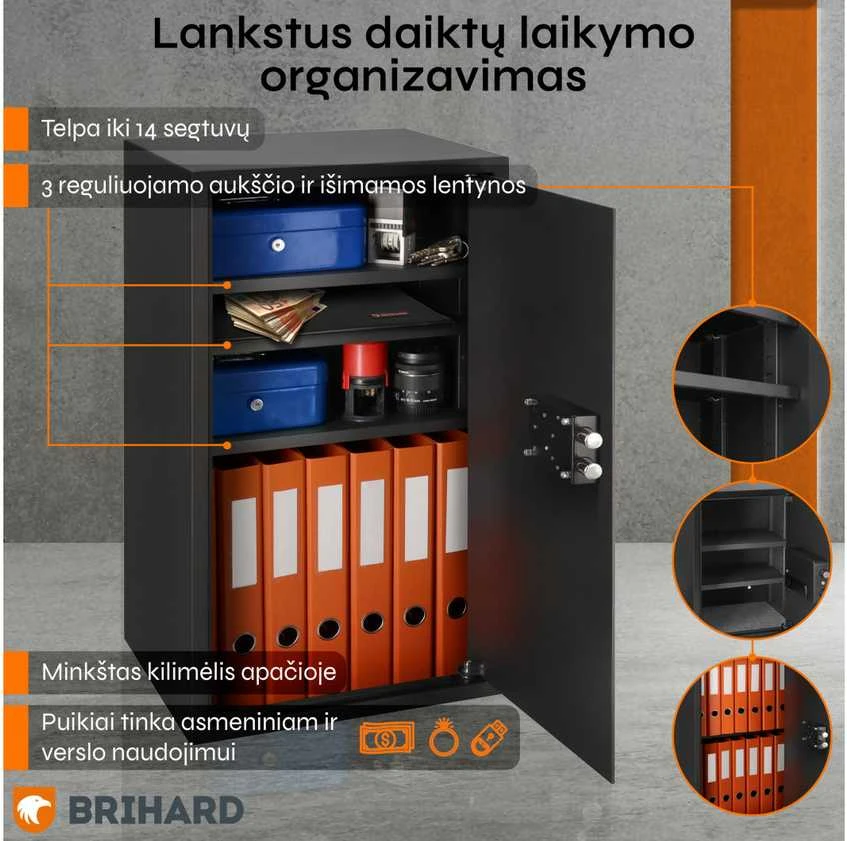 Brihard BUSINESS XXL K pastatomas seifas