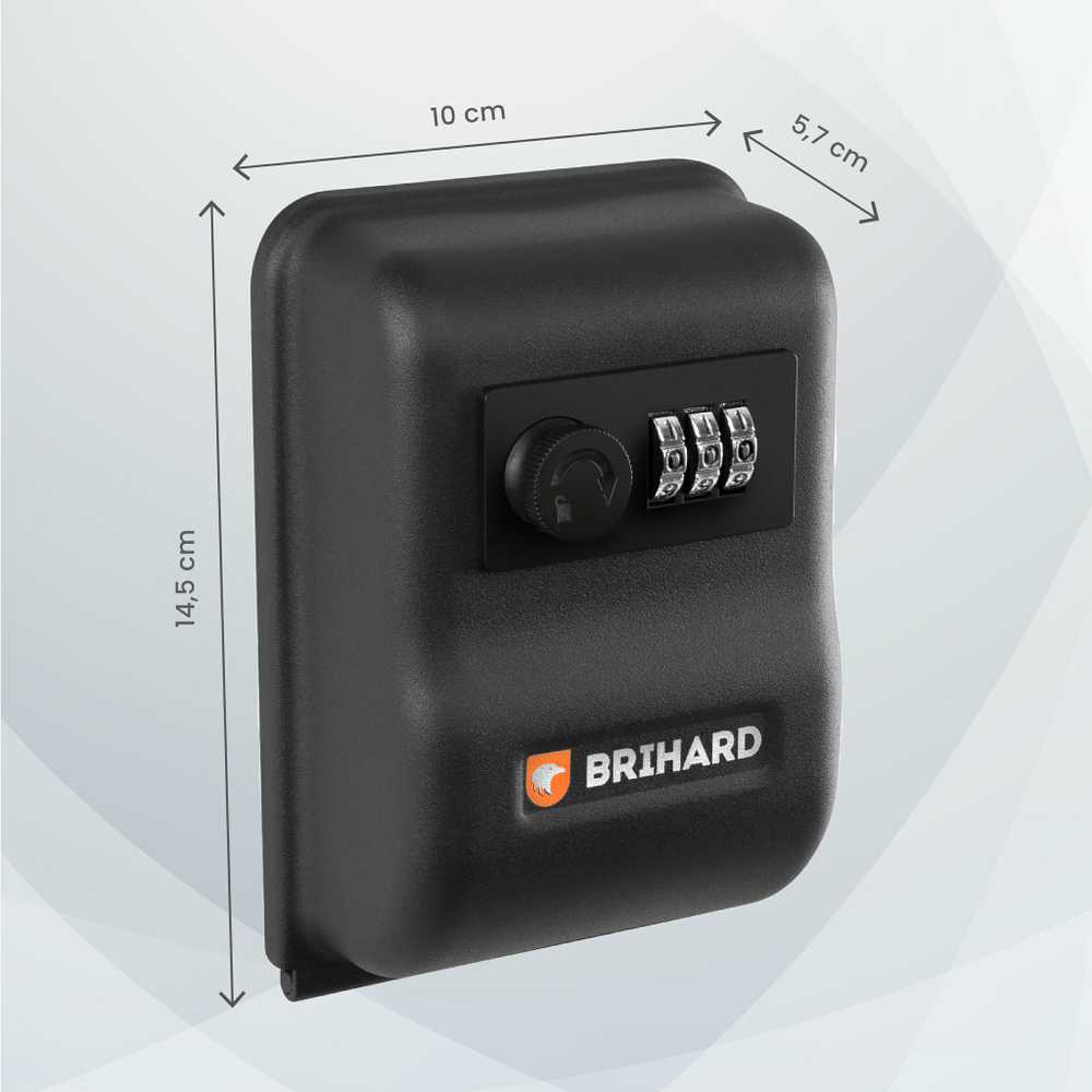 Brihard KEY LOCK BOX XL kodinė dėžutė raktams, modelis 13KEYBOXXL