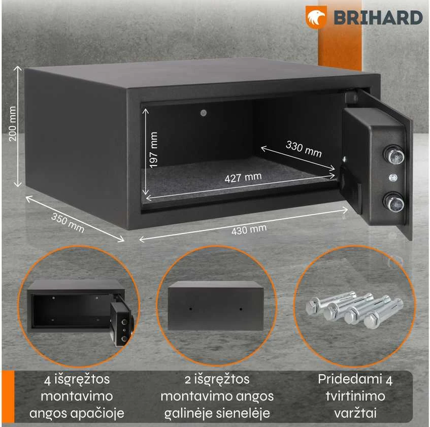 Brihard Laptop LED E Black Pearl Seifas nešiojamam kompiuteriui