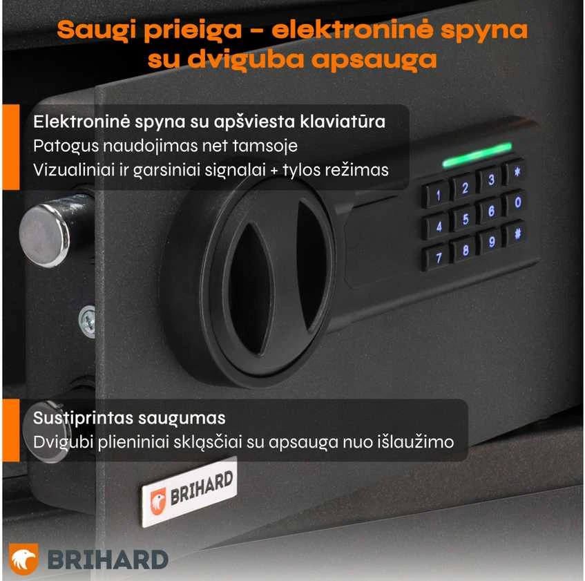 Brihard Laptop LED E Black Pearl Seifas nešiojamam kompiuteriui