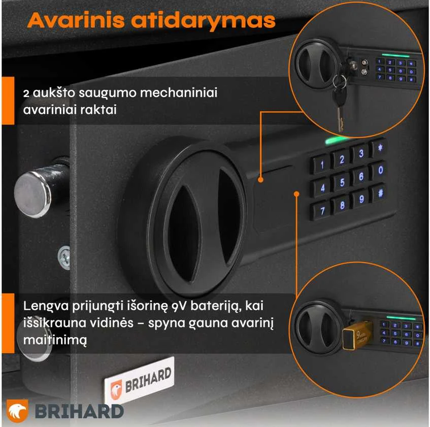 Brihard Laptop LED E Black Pearl Seifas nešiojamam kompiuteriui