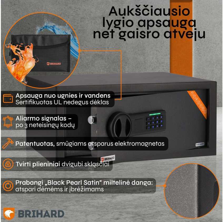 Brihard Laptop LED E Black Pearl Seifas nešiojamam kompiuteriui