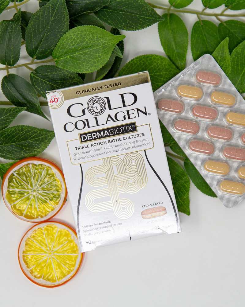 Maisto papildas Gold Collagen Dermabiotix +40