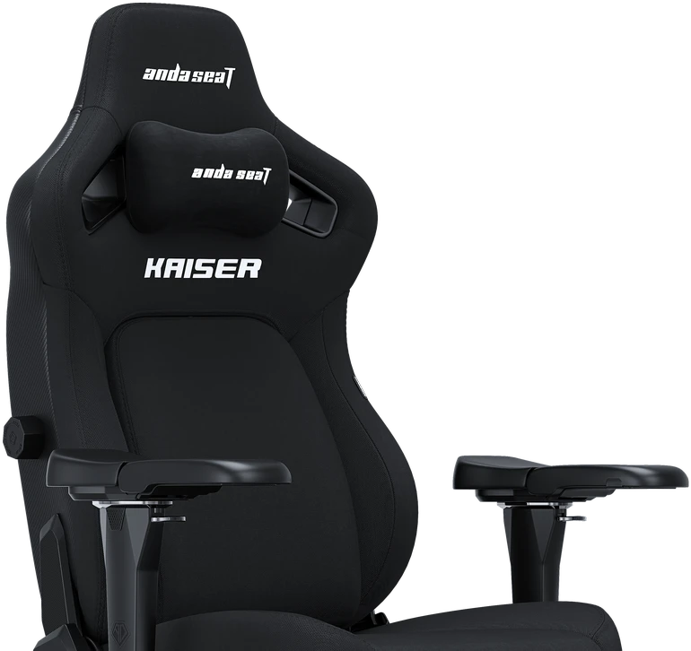 Žaidimų kėdė AndaSeat Kaiser 4 XL, juodos spalvos, medžiaga: audinys