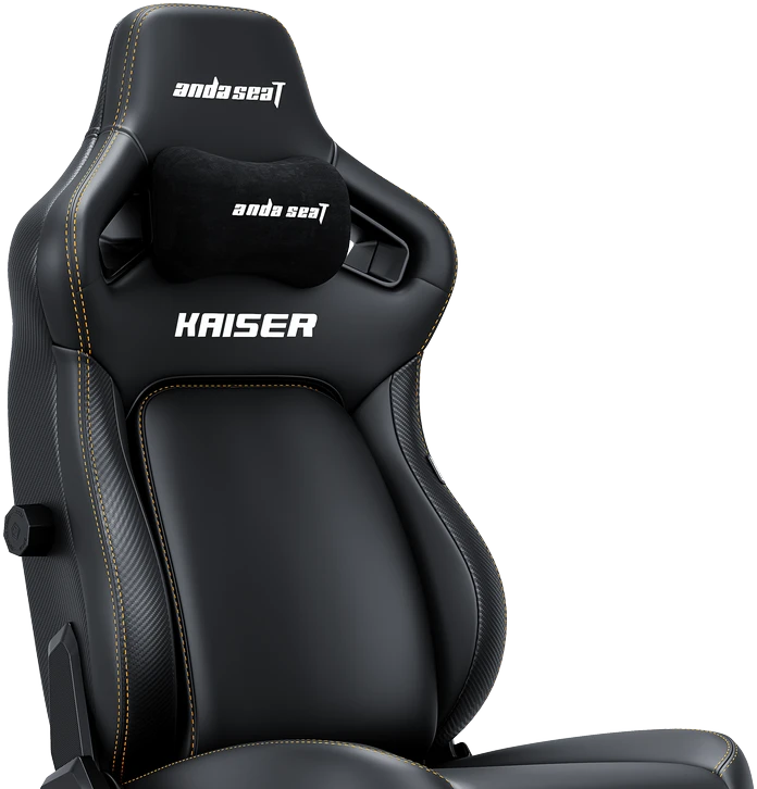 Žaidimų kėdė AndaSeat Kaiser 4 XL, juodos spalvos, medžiaga: eko oda