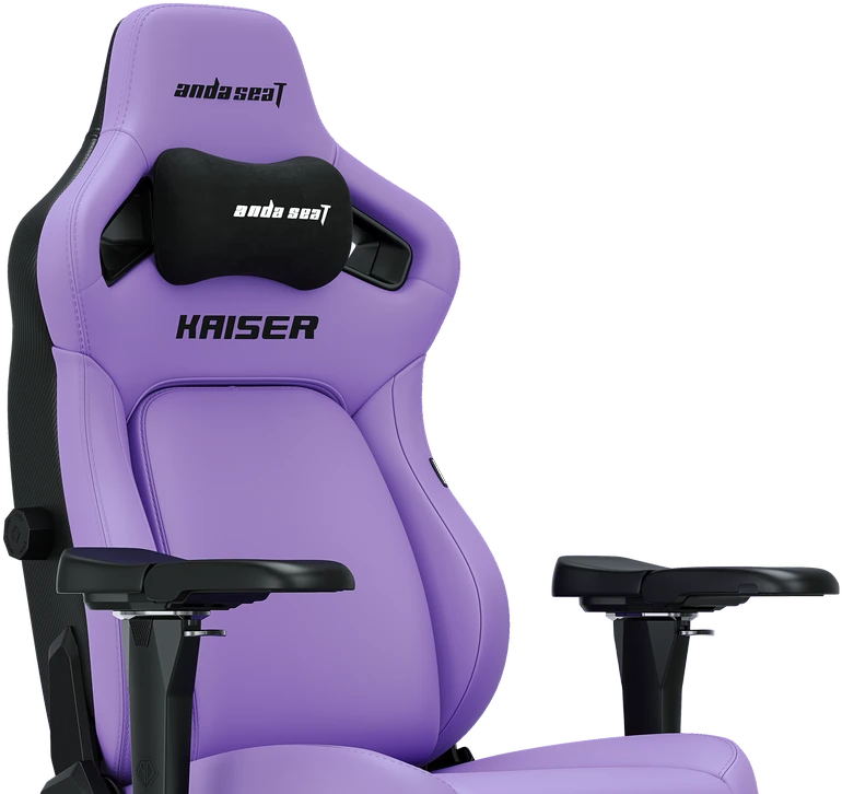 Žaidimų kėdė AndaSeat Kaiser 4 XL, violetinės spalvos, medžiaga: eko oda