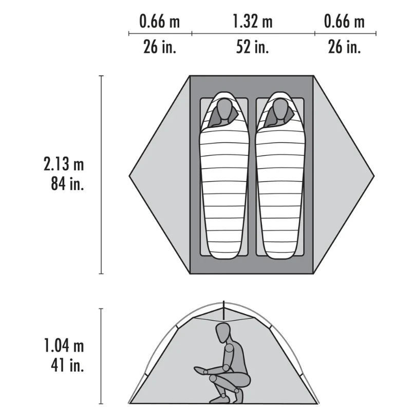 Dvivietė palapinė MSR Eliksyras 2 Tent - Žalia