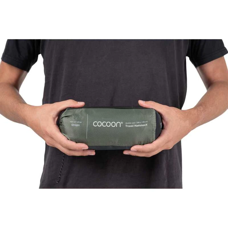 „Hamakas Cocoon“ kelioninis hamakų komplektas, dvigubas dydis – Chaki (chaki spalvos)